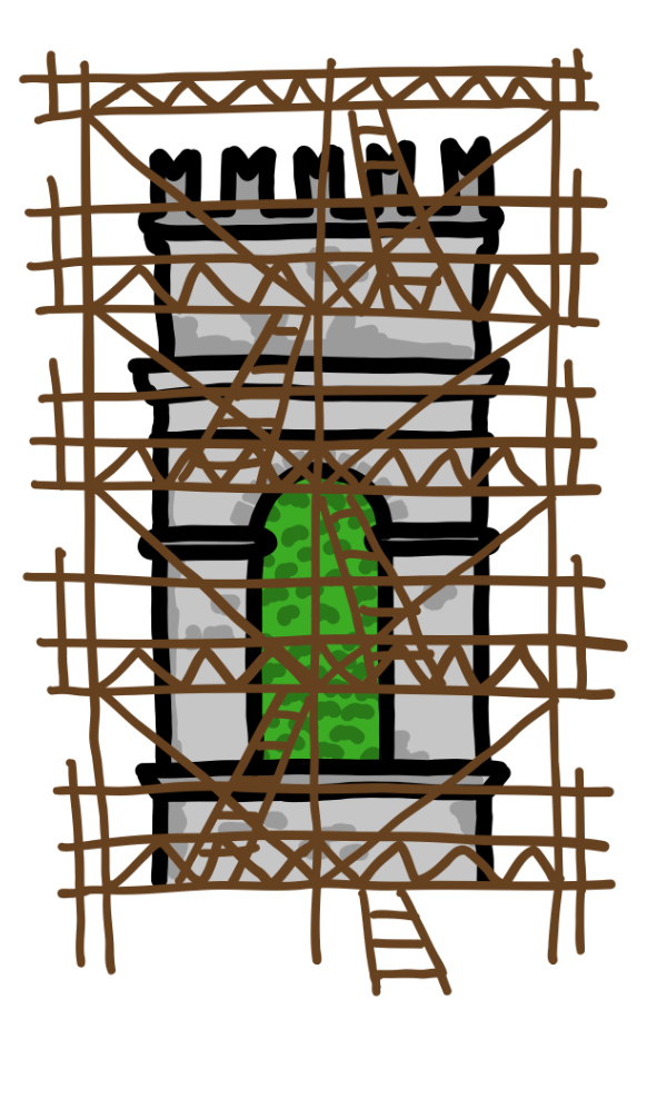 Campanile with Scaffolding